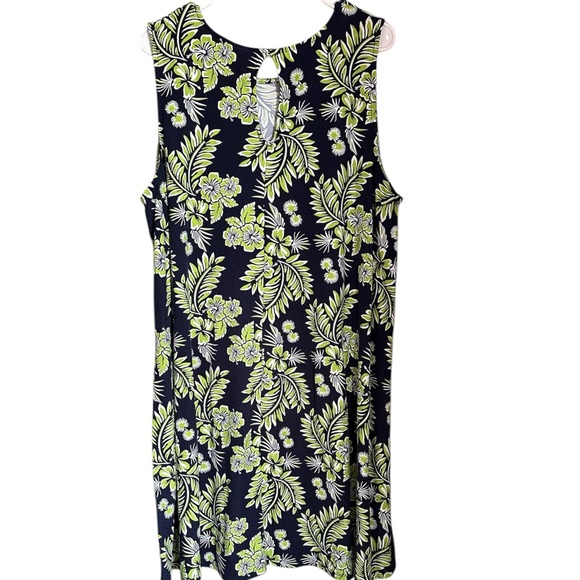 Allison Brittney Tropical Hawaiian Print Sleeveless Knee Length Dress Size 2X - Picture 4 of 7
